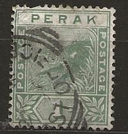 Timbre Perak Yvert N° Filigrane CA + Couronne - Perak