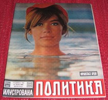 Francoise Hardy ILUSTROVANA POLITIKA Yugoslavian March 1969 VERY RARE - Magazines