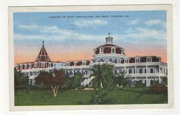 KEY WEST, Florida, USA, Convent Of  Mary Immaculate, 1946 Kropp Linen Postcard - Key West & The Keys