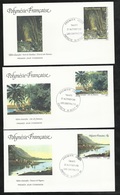 Polynésie 3  Lettres Illustrées  Premier Jour Papeete 10/08/1994 N° 459 à 461  Tahiti D'aurefois Les Districts    TB - Storia Postale