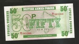 BRITISH ARMED FORCES - SPECIAL VOUCHER - 50 PENCE - 6th SERIES - Fuerzas Armadas Británicas & Recibos Especiales