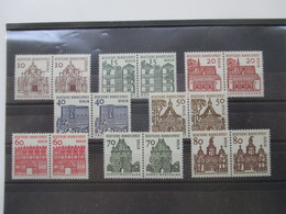 Berlin Freimarken Deutsche Bauwerke I Nr. 242 - 249 ** / Postfrisch Waagerechte Paare 65€ Katalogwert - Unused Stamps