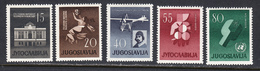 Yugoslavia 1960 Mint No Hinge, Sc# 585-589 , SG , Mi 930-934 - Nuevos