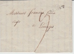 BELGIUM USED COVER 10 MAI 1814 ALOST LIMOGES - 1794-1814 (French Period)
