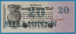 DEUTSCHES REICH 20 Millionen Mark  25.07.1923 Serial# No 25AF.008417 KM# 97b - 20 Miljoen Mark