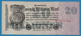 DEUTSCHES REICH 20 Millionen Mark  25.07.1923 Serial# No W.3075366 KM# 97a - 20 Millionen Mark