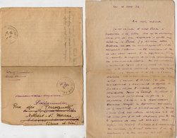 VP14.760 - MILITARIA - Guerre 39 / 45 - 2 Lettres Du Pasteur J.M. WALTZ Aumonier Militaire ......SP 310 - Documenten