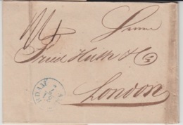 NEDERLAND USED COVER 31 JULY 1832 AMSTERDAM LONDON BLUE STAMP - ...-1852 Voorlopers