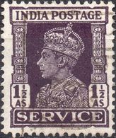 INDIA 1942 - GIORGIO VI, SERVIZI - SERIE COMPLETA USATA - Usados