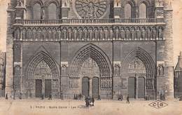 Carte Postale Photo PARIS (75) Cathédrale Notre-Dame Les Portails (Eglise-Religion) - Eglises