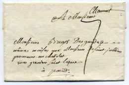 Marque Manuscrite CHAUMONT  ( En Bassigny )  / Dept 50 Haute Marne / Ind 20  Côte 450€ - 1701-1800: Voorlopers XVIII