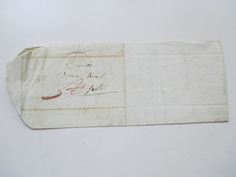 Schweiz 1847 Markenloser Brief / Bartaxe / Taxvermerk Und Blauer Stempel K2 Schwyz 2. Feb 47 - 1843-1852 Kantonalmarken Und Bundesmarken