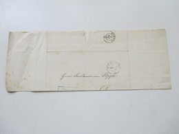 Schweiz 1862 Markenloser Brief 3 Stempel Zürich Und K2 Schwyz Und Blauer Rahmenstempel Schweizer. Rentenanstalt - Briefe U. Dokumente