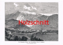 D101 002-4 Arco Südtirol Berge Gardena Gardasee Großbild Druck 1891!! - Other & Unclassified