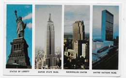 (RECTO / VERSO) NEW YORK CITY EN 1962 - FAMOUS SKYSCRAPERS - FLAMME - BEAU TIMBRE -  FORMAT CPA VOYAGEE - Panoramic Views