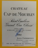 10333 - Château Cap De Mourlin  1982 Saint Emilion  Spécimen - Bordeaux