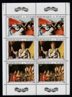 1970 Ciad Tchad Napoleone Quadri Paintings Peintures MNH** Rosso - Napoleon