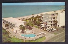 CPSM USA - FLORIDE - VENICE - THE SANDBAR BEACH-O-TEL - TB PLAN Aérien Etablissement + Automobiles Piscine MOTEL - Venice