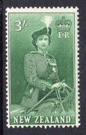 New Zealand 1953 QEII Definitives 3/- Blue-green, MNH, SG 734 - Nuevos