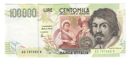 100000 Lire CARAVAGGIO 2° TIPO SERIE D 1997 Q.fds LOTTO 2450 - 100.000 Lire