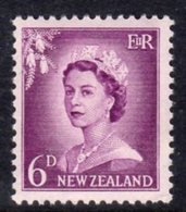 New Zealand 1955-9 Definitives Large Value Figures 6d Value, MNH, SG 750 - Nuevos