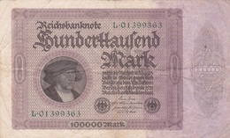 Reichsbanknote; Hunderttausend Mark - 100.000 Mark