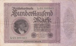 Reichsbanknote; Hunderttausend Mark - 100000 Mark