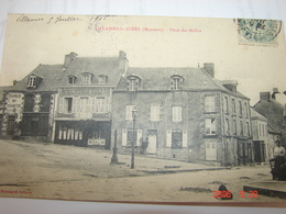 C.P.A.- Villaines La Juhel (53) - Place Des Halles - Boucherie Vovard - Graineterie Maison Camus - 1906 - SUP (BE23) - Villaines La Juhel