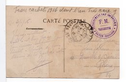 CPA - TAMPON : DÉTACHEMENT 140° INFANTERIE A VAISON - War Stamps