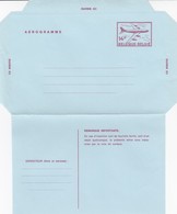 BELGIQUE  - ENTIER POSTAL AEROGRAMME 14F   /2 - Aérogrammes