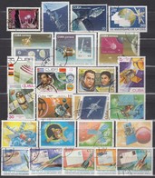 KUBA 1974-1990 - Partie Raumfahrt Mit 24 Verschiedenen  Used - América Del Norte