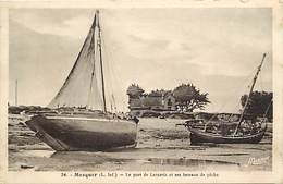 -dpts Div. -ref-AH764- Loire Atlantique - Mesquer - Port De Lanseria Et Bateaux De Pêche - Carte Bon Etat - - Mesquer Quimiac