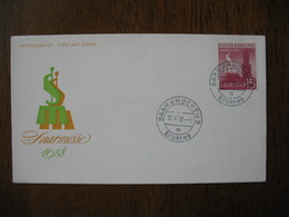 FDC 1958 Sarre N° 417   6 ème Foire Internationale  10/4/1958 - FDC