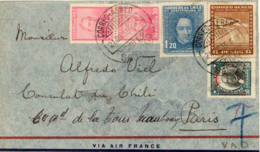 CHILE. Cover From Santiago To Paris, 1935. Air Mail. Postal History. - Chili
