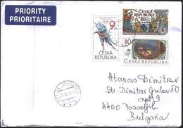 Mailed Cover (letter) With Stamps Olympic Games Totino 2006 Painting 2008 History  From Czech To Bulgaria - Cartas & Documentos