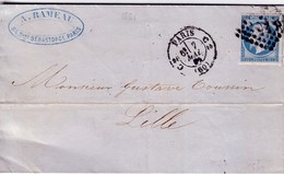 PARIS - N°14 OBLITERATION LOSANGE CS2  - CACHET PARIS C2 (60)  C2 . - 1849-1876: Classic Period