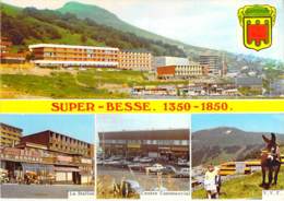 ** Lot De 4 Cartes ** 63 - SUPER BESSE : 3 Multivues 1 Vue Des Pistes De Ski - CPSM CPM Grand Format - Puy De Dôme - Andere & Zonder Classificatie