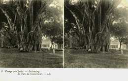 Inde...voyage En Inde...buitenzorg....le Parc Du Gouverneur...carte Stéreo - Inde