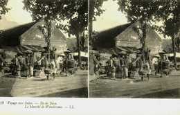 Inde...voyage En Inde...ile De Java...le Marché De Wonokromo...carte Stéreo - Indien