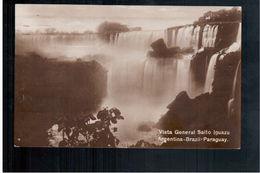 Paraguay Vista General Salto Iguazu 1923 OLD PHOTO POSTCARD - Paraguay