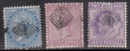 '1' Bombay City Post Office Strike, 3 Diff., Isssue,  British East India Used. Renouf / Jal Cooper Type 4 - 1854 Britse Indische Compagnie