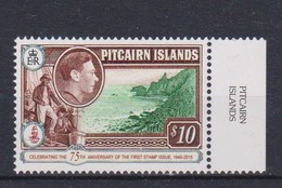 2015 Pitcairn Islands - Anniv. Of First Postage Stamp, Island Shore, King George VI, Mi 952, MNH - Islas