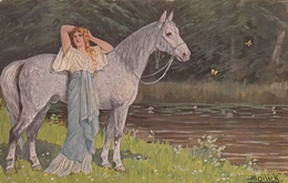 Alfred Mailick - Waldraut , Woman W Horse - Mailick, Alfred