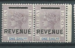 Sierra Leonne Timbre Fiscal 1 Shilling Violet Type B ( Yvert ) Non Emis En  Poste Surchargé " REVENUE  , Bce 17236 - Sierra Leone (...-1960)