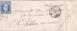 PARIS - N°14Af OBLITERATION ETOILE PLEINE - LE 8-12-1854 - PETITE ENVELOPPE SANS TEXTE. - 1849-1876: Classic Period