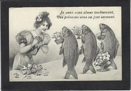 CPA Poisson D'avril Premier Avril Non Circulé Type Viennoise Sans éditeur - Fish & Shellfish