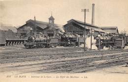 72-LE-MANS- INTERIEUR DE LA GARE - DEPOT DES MACHINES - Le Mans