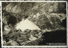 GRIMSEL Baustelle Staumauern Blick Auf Beide Abschlusstellen Photo Salthé Guttannen - Guttannen