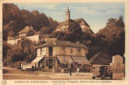55-CLERMONT-EN-ARGONNE- CAFE-TABAC- YNGBLUT ALBERT, PLACE DE LA REPUBLIQUE ( VOIR POMPES A ESSENCE ) - Clermont En Argonne