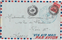 1953 - MADAGASCAR - LETTRE FM Par AVION Du BATAILLON De TIRAILLEURS MALGACHES à FIANARANTSOA => PARIS - Storia Postale